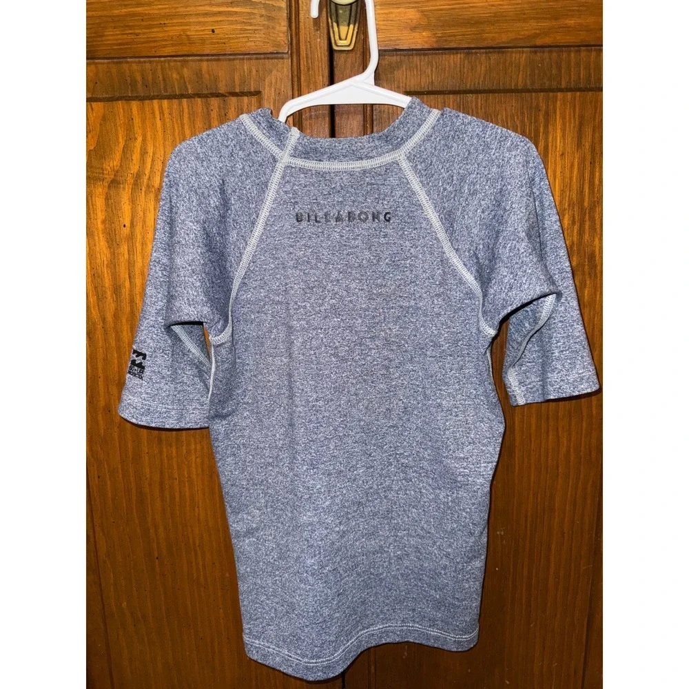 Billabong Kids Blue Heather Rash Guard Swim Shirt UPF 50+ Protection Size 6